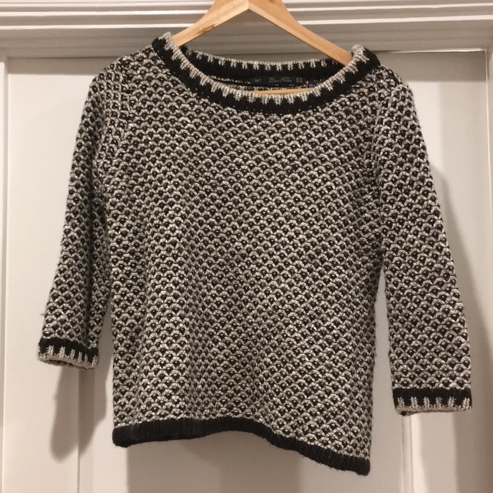 Black and white sweater